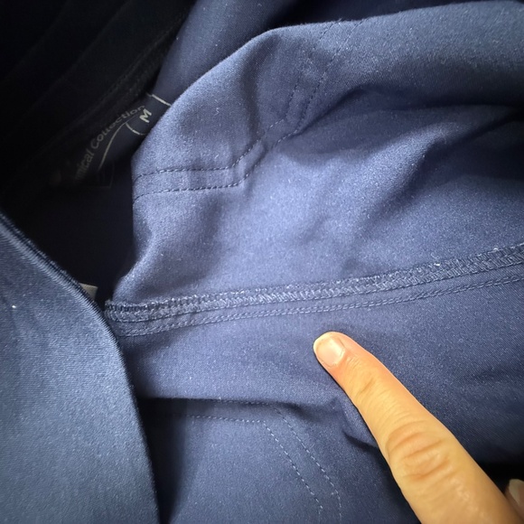 Figs Women's High Waisted Livingston Scrub Pants Navy Size M, Drawstring - Picture 10 of 11